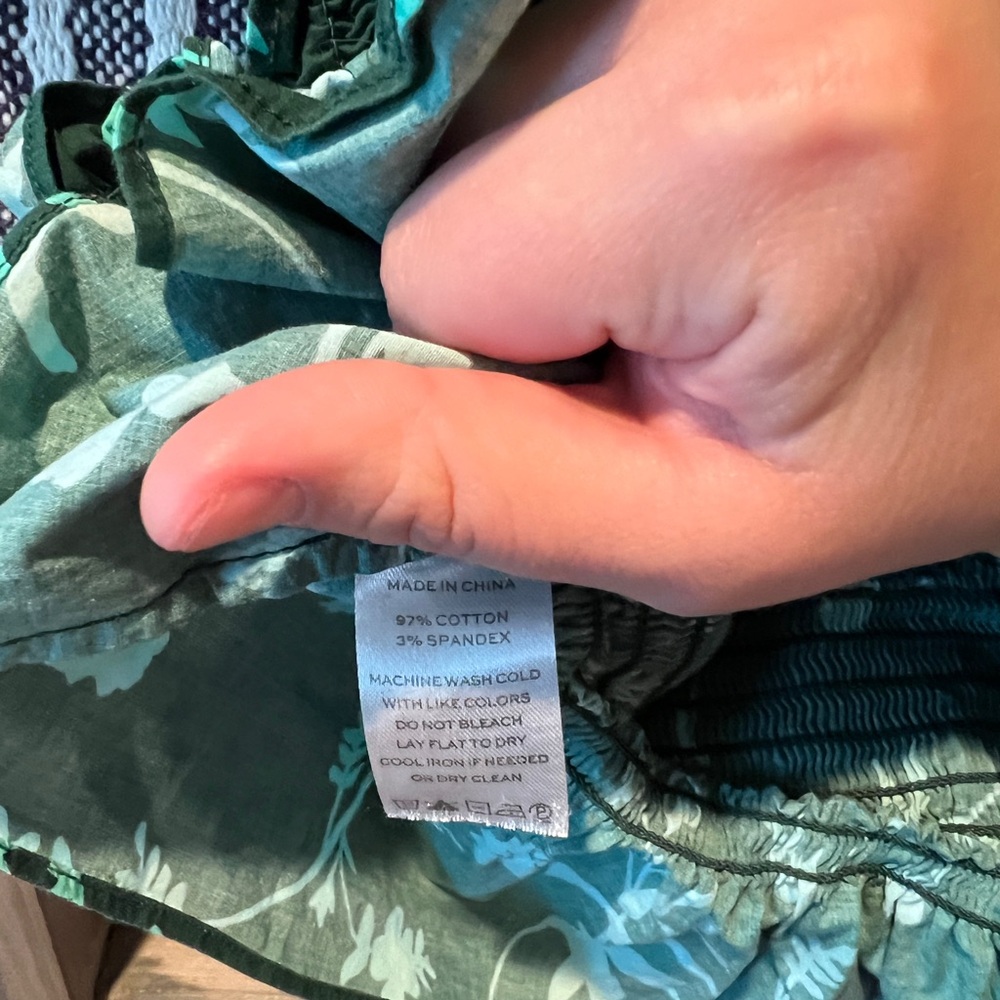 Hill House Forest Green Floral Smocked Tank Top - Picture 6 of 9